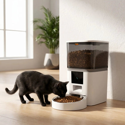 DISTRIBUTEUR CROQUETTES AUTOMATIQUE CHAT | WIFI 4L - Leschamour
