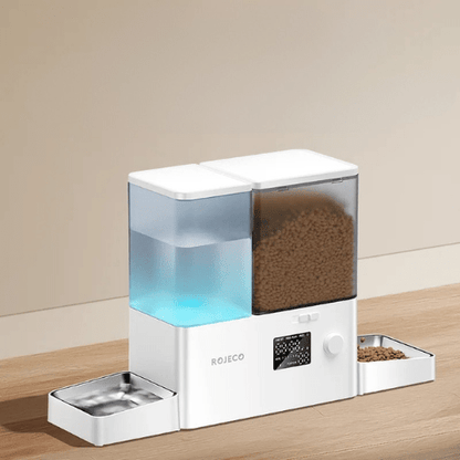DISTRIBUTEUR CROQUETTES ET EAU CHAT | AUTOMATIQUE 5L - Leschamour