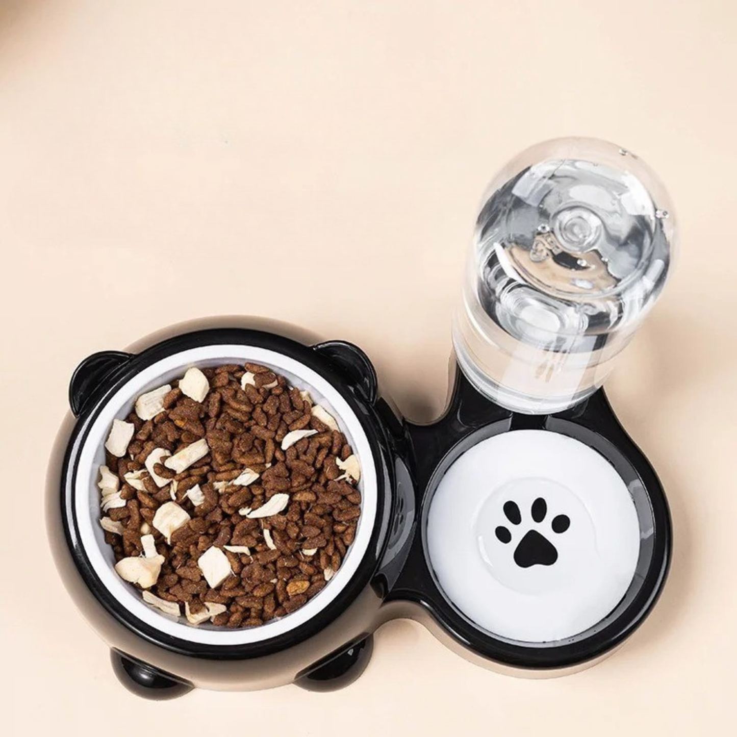distributeur croquettes et eau incliné surélevé
