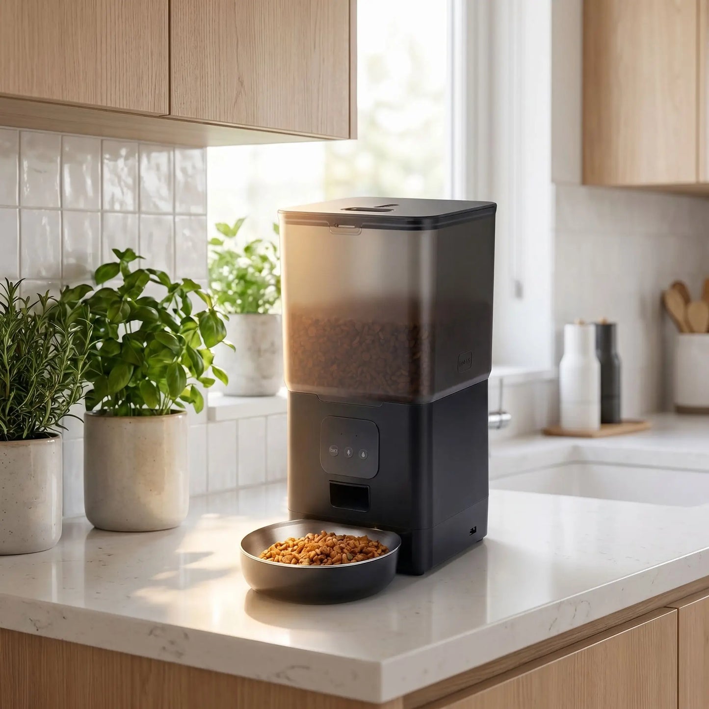 Distributeur croquettes pour chat programmable avec application 6L wifi