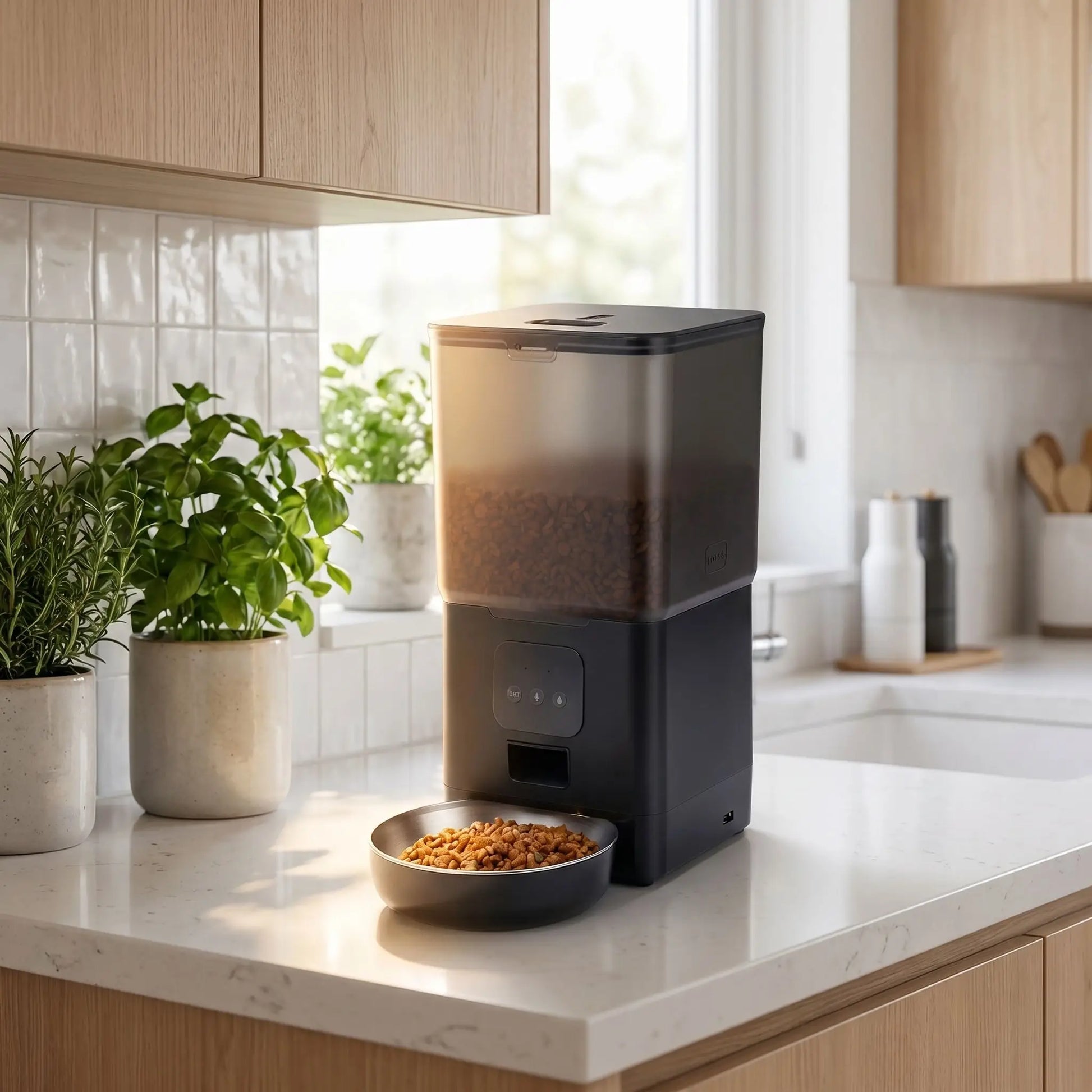 Distributeur croquettes pour chat programmable avec application 6L wifi