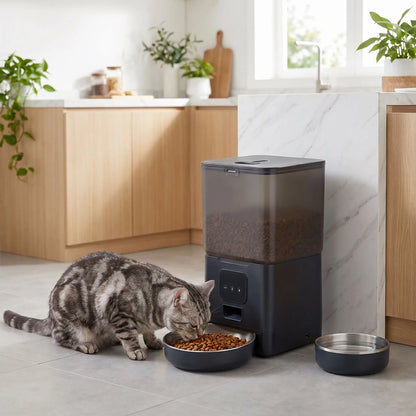 distributeur croquettes pour chat programmable avec application 6L