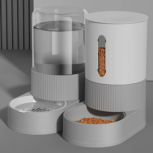 DISTRIBUTEUR DE CROQUETTES ET EAU POUR CHAT | GRANDE CAPACITÉ - Leschamour