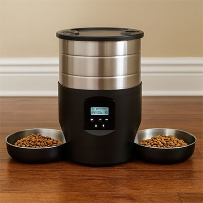 Distributeur nourriture pour chat automatique 4.5L noir