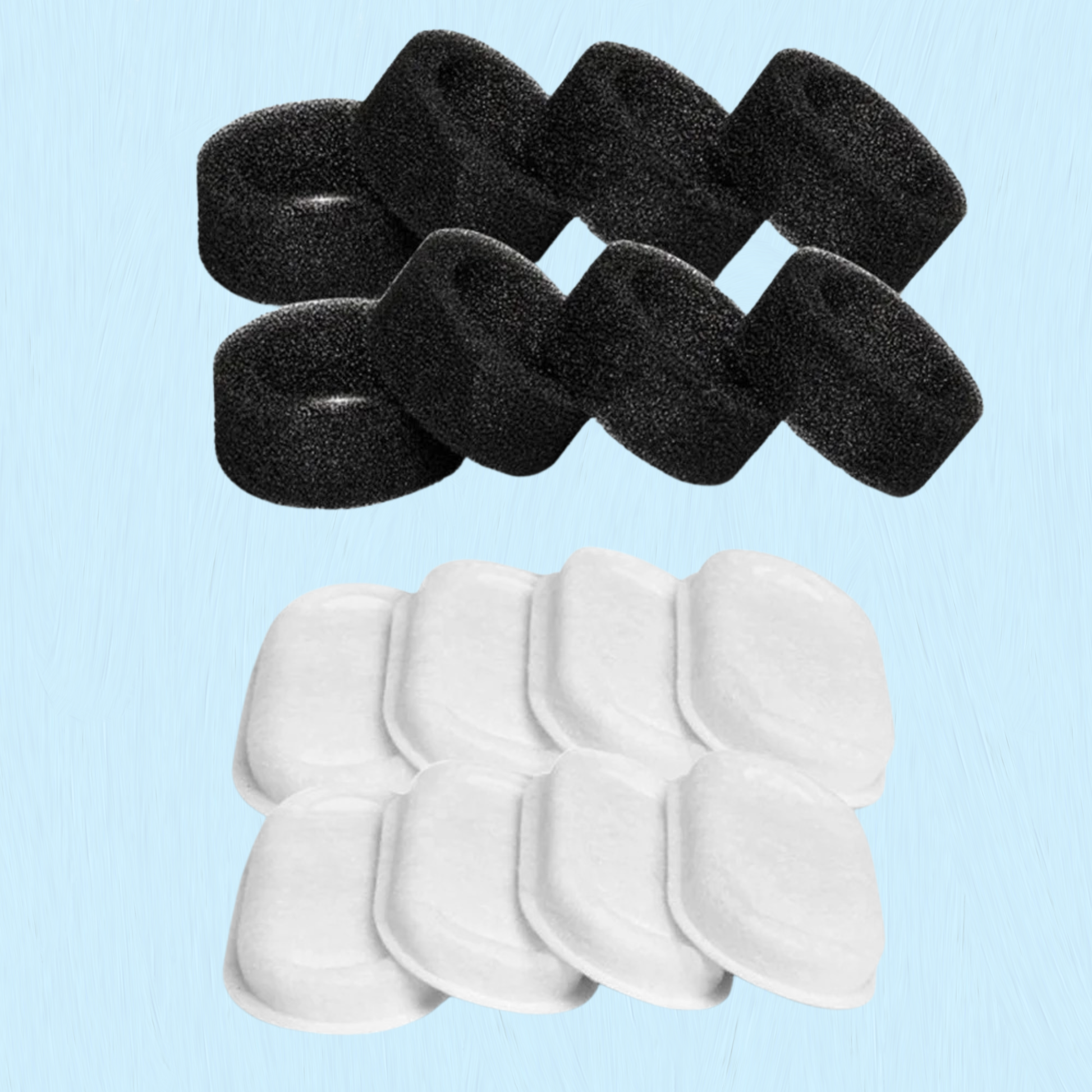 filtre fontaine eau chats pack de 8 au charbon actif
