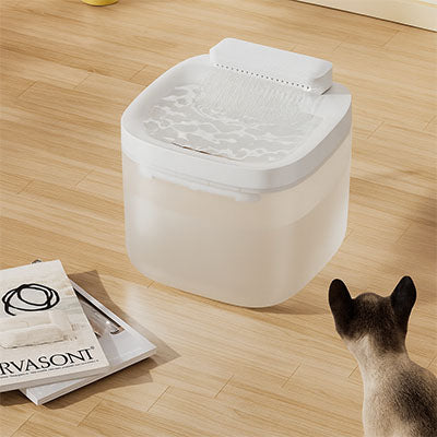 fontaine-a-eau-chat-carree-3L-silencieuse