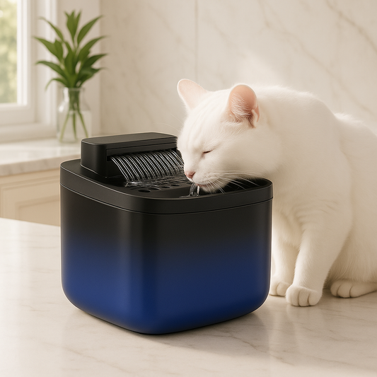 fontaine-a-eau-chat-lumineuse-3L-noire