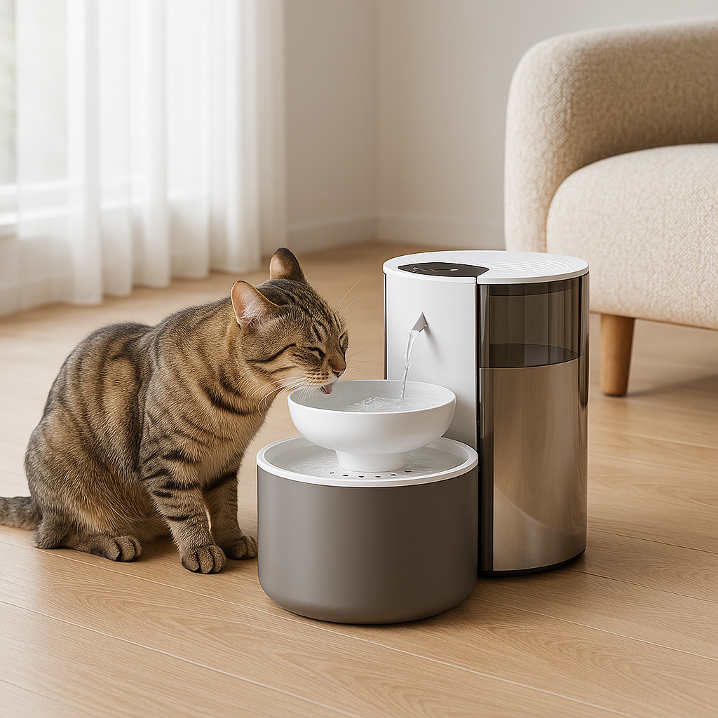 fontaine à eau chat sans fil rechargeable