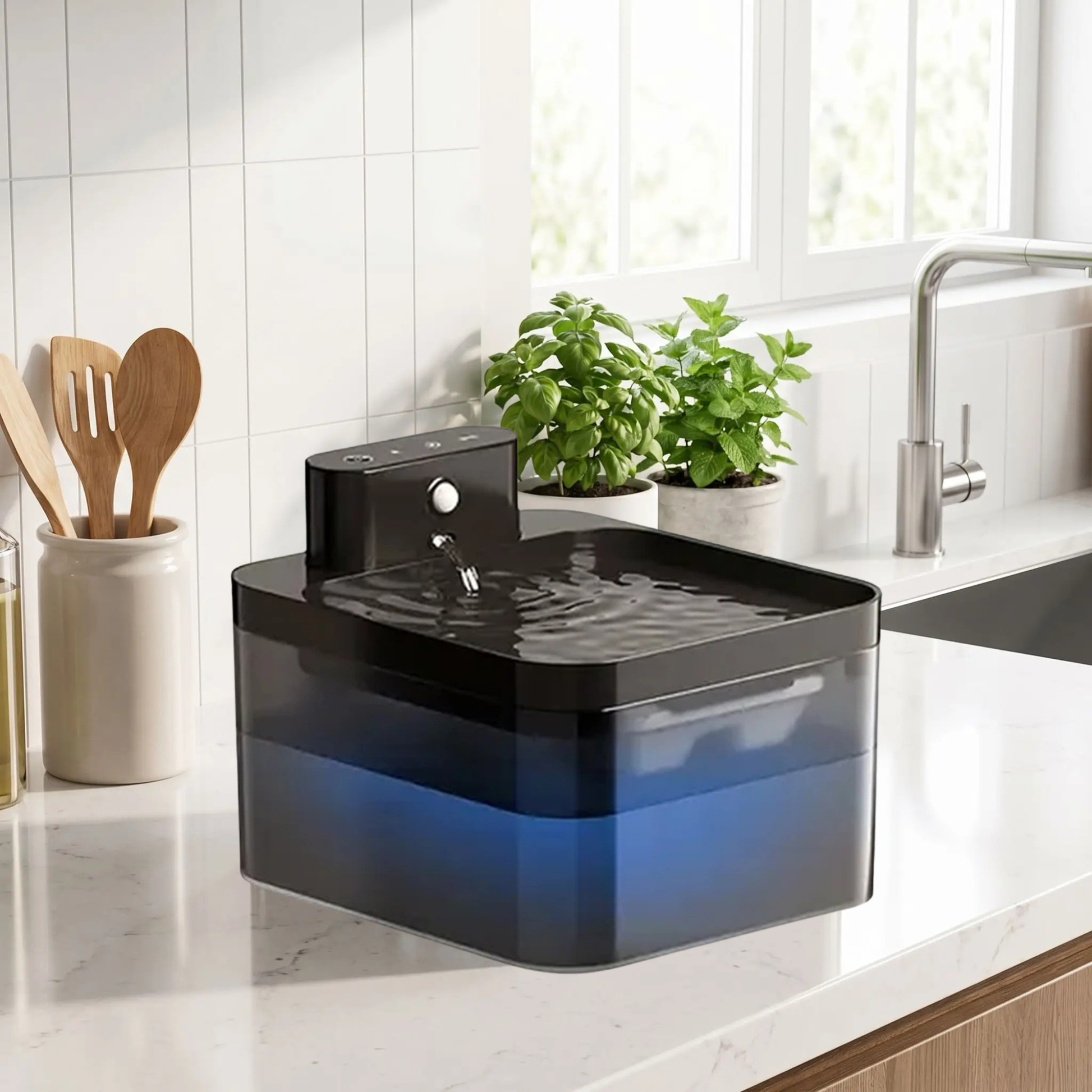 fontaine a eau chat sans fils rechargeable 2L