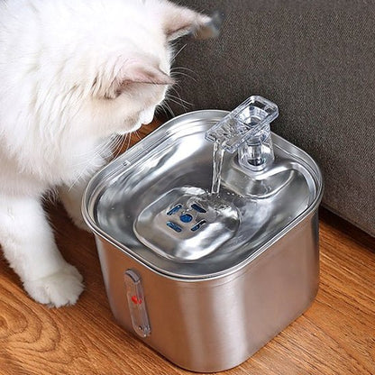 FONTAINE A EAU POUR CHAT | AVEC CAPTEUR DE MOUVEMENT - grise Leschamour