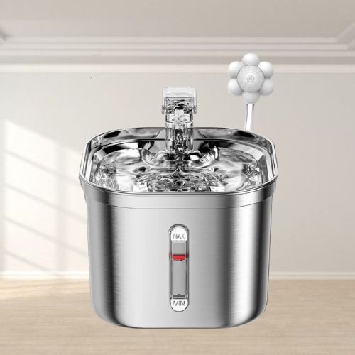 FONTAINE A EAU POUR CHAT | AVEC CAPTEUR DE MOUVEMENT - inox Leschamour