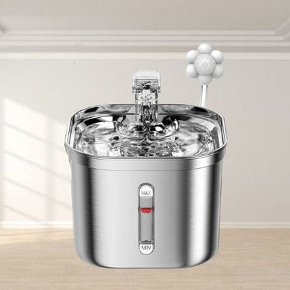 FONTAINE A EAU POUR CHAT | AVEC CAPTEUR DE MOUVEMENT - inox Leschamour