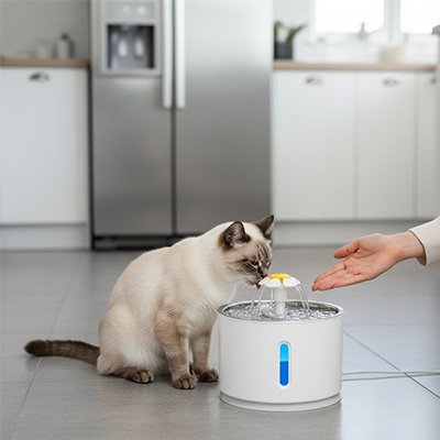 FONTAINE À EAU POUR CHAT | FLEUR 2L - Leschamour