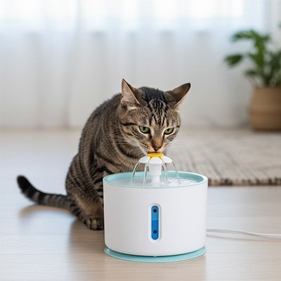FONTAINE À EAU POUR CHAT | FLEUR 2L - Leschamour