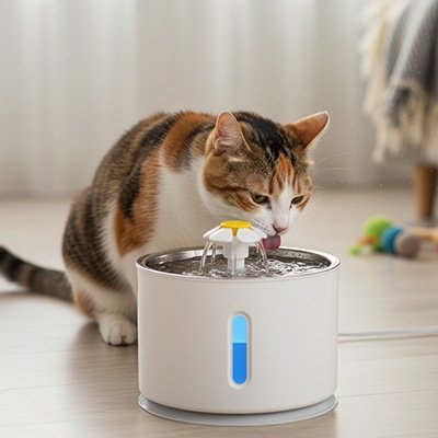 FONTAINE À EAU POUR CHAT | FLEUR 2L - Leschamour