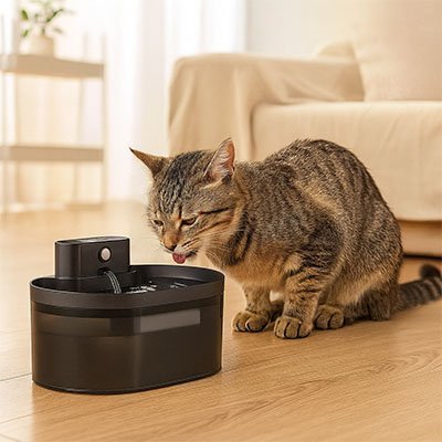 FONTAINE CHAT SANS FIL | RECHARGEABLE 2L - Leschamour