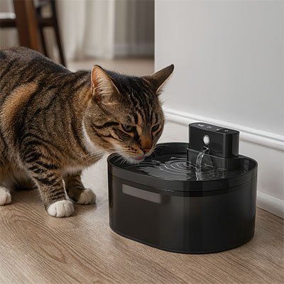 FONTAINE CHAT SANS FIL | RECHARGEABLE 2L - Leschamour