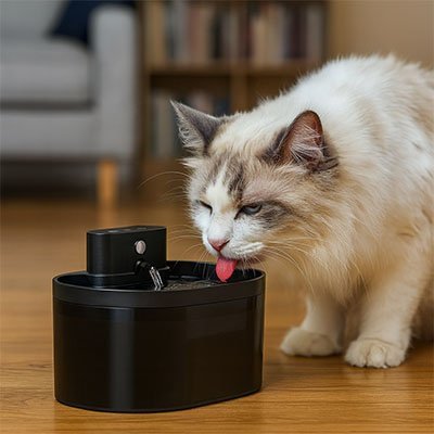 FONTAINE CHAT SANS FIL | RECHARGEABLE 2L - Leschamour