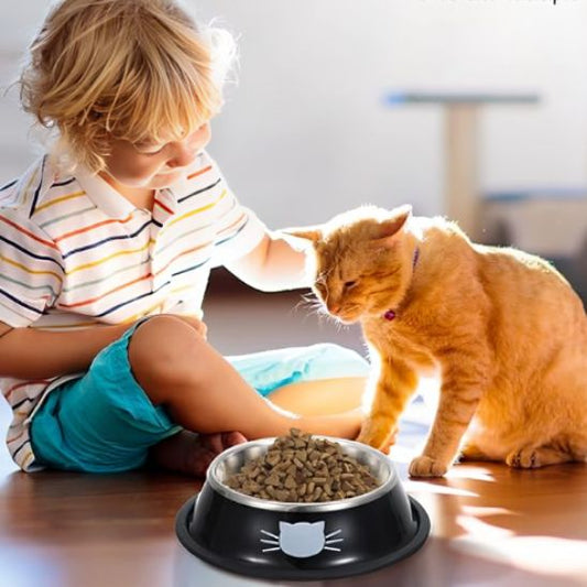 GAMELLE CHAT | EN ACIER INOXYDABLE ET ANTIDERAPANTE - Leschamour