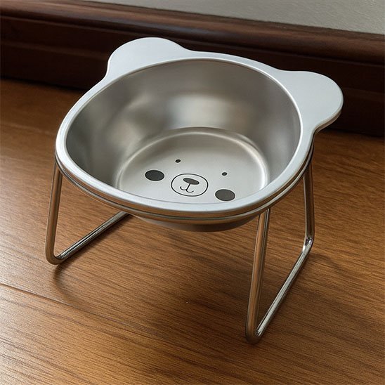 GAMELLE CHAT INCLINÉE | EN ACIER INOXYDABLE - Leschamour
