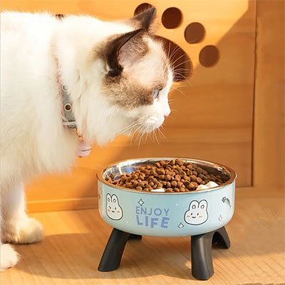 GAMELLE CHAT SURÉLEVÉE | ANTIDÉRAPANTE - Leschamour