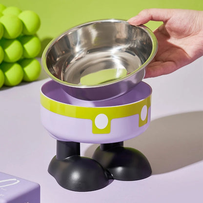 gamelle chat surelevée violet