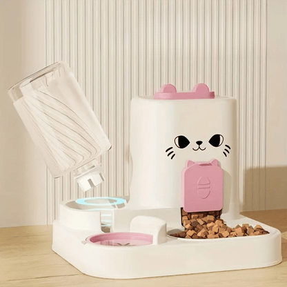 GAMELLE DISTRIBUTEUR POUR CHAT | CROQUETTES ET EAU - Leschamour