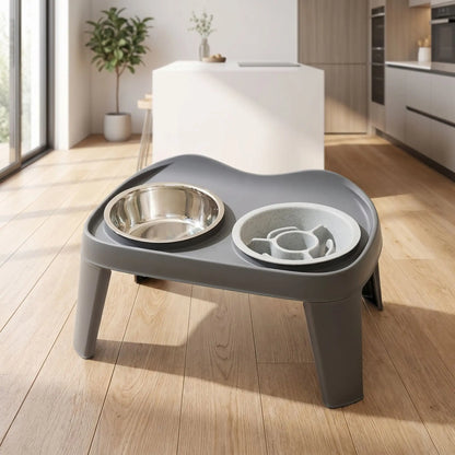 Gamelle pour chat surélevée sur pieds pliables