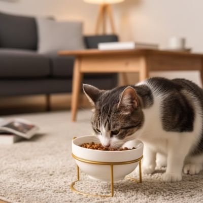 GAMELLE SURÉLEVÉE CHAT | EN CÉRAMIQUE - Leschamour
