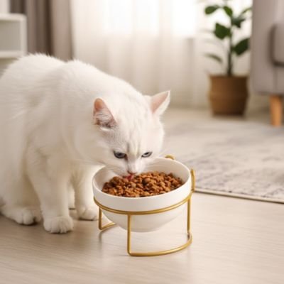 GAMELLE SURÉLEVÉE CHAT | EN CÉRAMIQUE - Leschamour