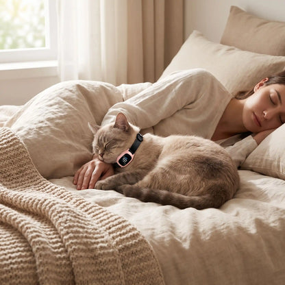 COLLIER ANTI MIAULEMENT CHAT | AUTOMATIQUE ROSE