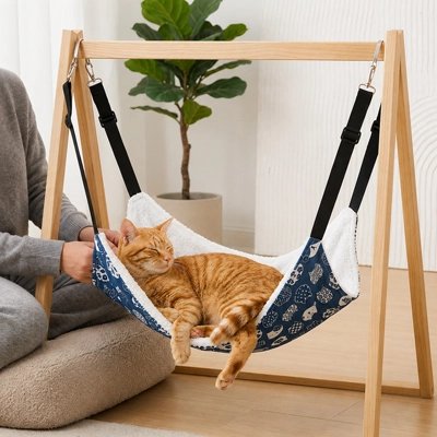 Hamac à Chat suspendu bleu