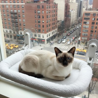 Hamac fenetre Chat vue dehors
