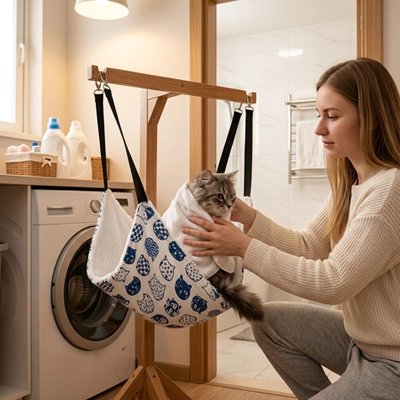 Hamac pour Chat suspendu à un cadre