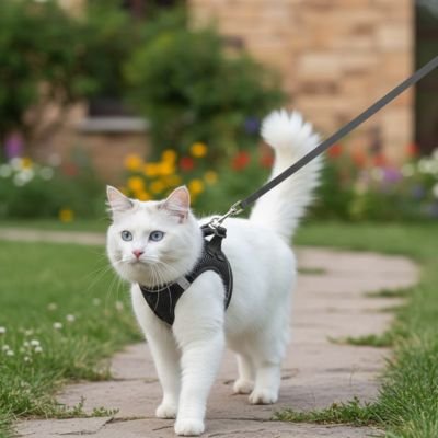 Harnais chaton anti-fugue réfléchissant