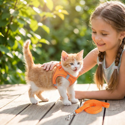 harnais pour chaton anti-fugue laisse