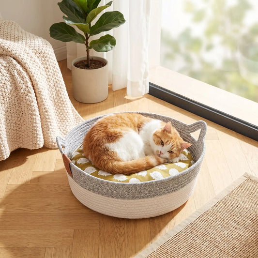 PANIER CHAT EN OSIER | ARTISANAL CONFORT - Leschamour