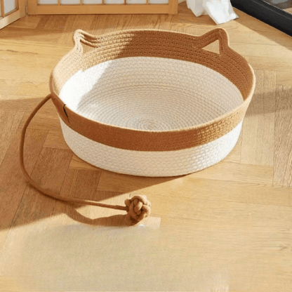 PANIER CHAT OSIER | ROTIN TISSÉ MAIN - Leschamour