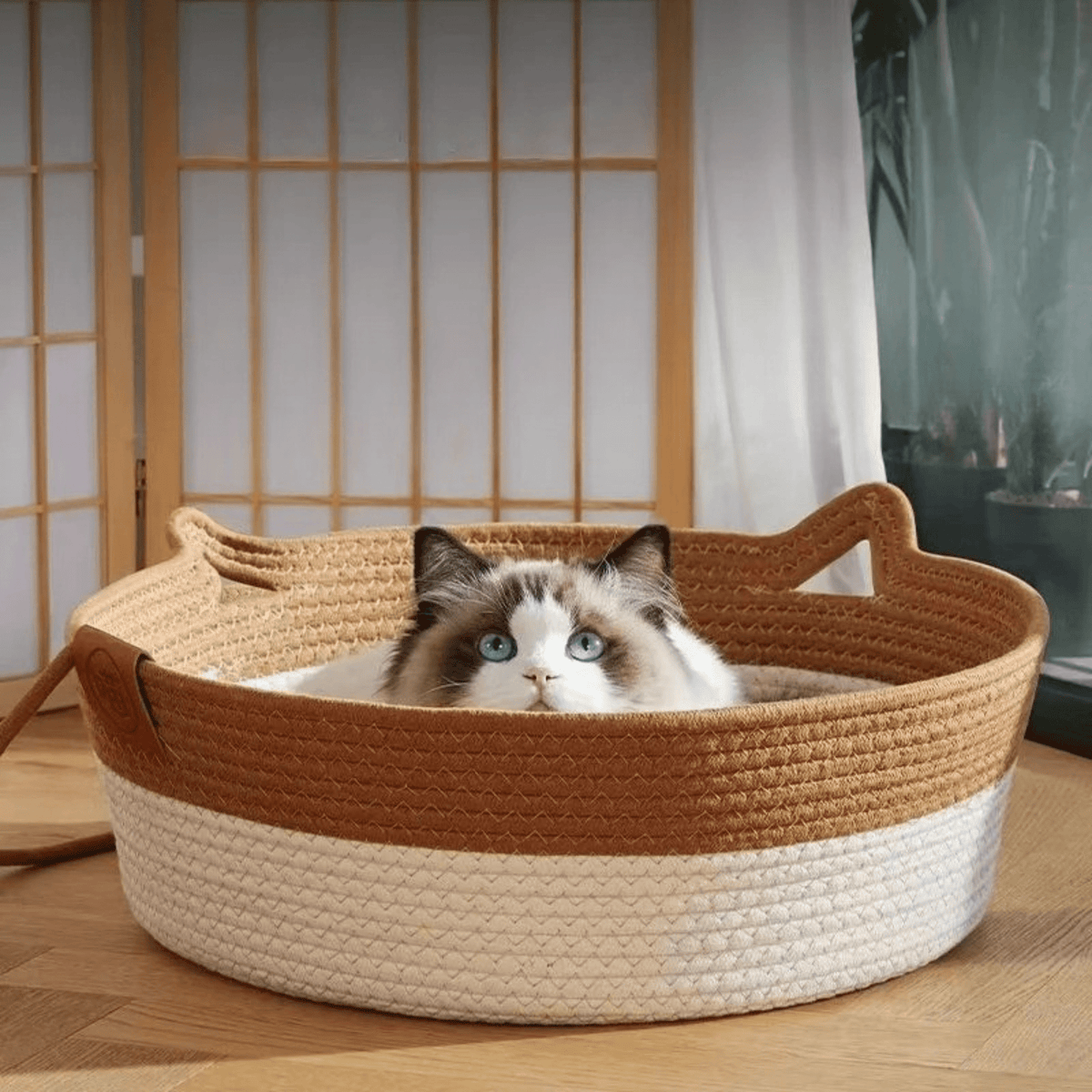 PANIER CHAT OSIER | ROTIN TISSÉ MAIN - Leschamour