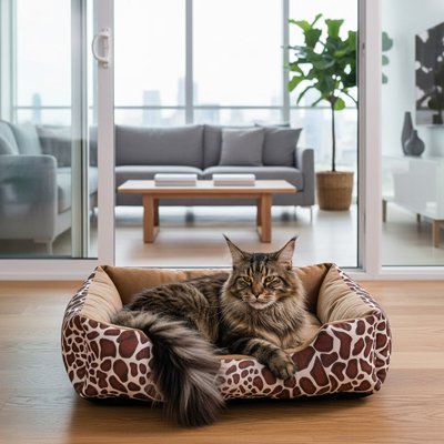 panier original pour chat girafe main coon