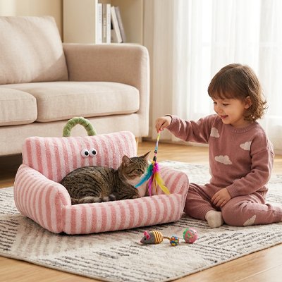 Panier pour chat original rose