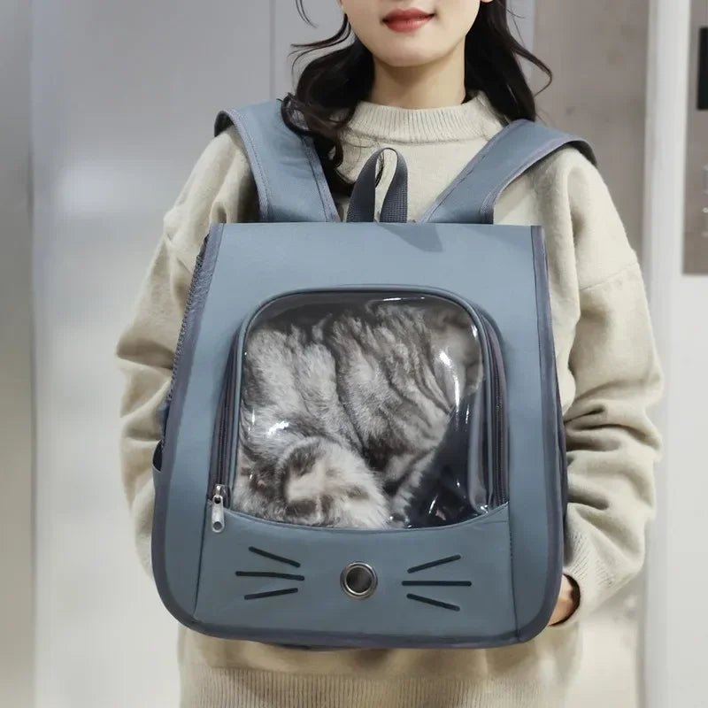 SAC A DOS CHAT - RESPIRANT ET PLIABLE gris - Leschamour