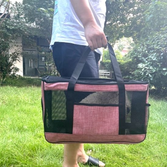 sac-de-transport-chat-rose