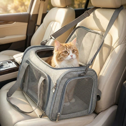 sac de transport pour chat xxl voyage gris