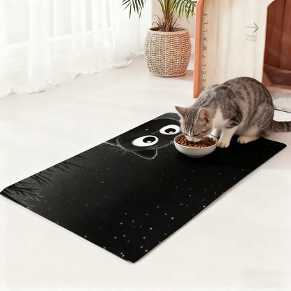 TAPIS DE GAMELLE CHAT | ANTIDÉRAPANT - Leschamour