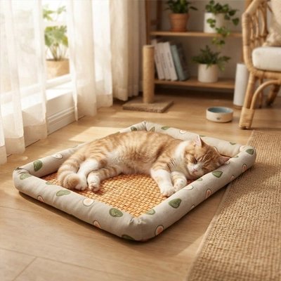 Tapis rafraichissant Chat été