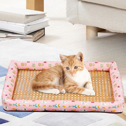 tapis-rafraichissant-chat-rose