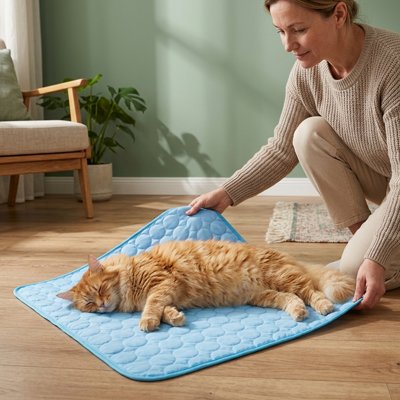 Tapis rafraichissant Chats anti-dérapant