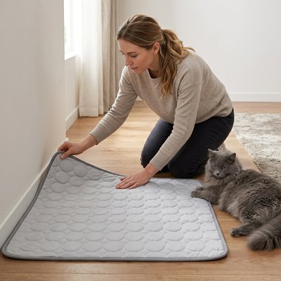 Tapis rafraichissant Chats gris