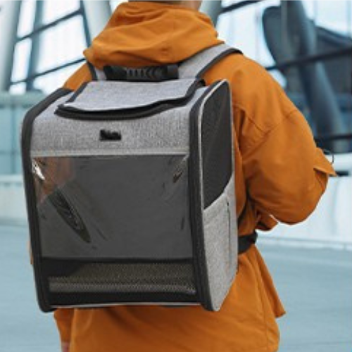 transport chat sac a dos 10 kg gris